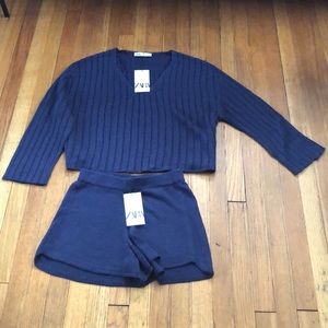 Navy Blue Zara Knit set